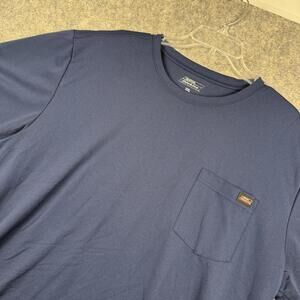 Dickies Men’s Short Sleeve Pocket Work T Shirt Navy Blue Size 2XL EUC 457